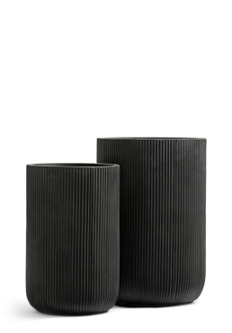 Кашпо TREEZ ERGO - Jet - Высокий цилиндр - Антрацит
