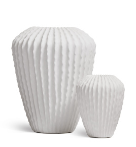 Кашпо TREEZ Effectory - Moho - Высокая Design-ваза - Белый камень
