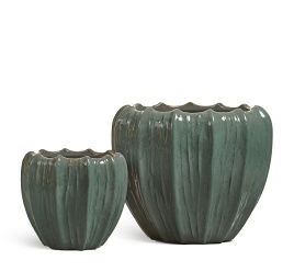 Кашпо TREEZ Effectory - Aura - Чаша - Изумрудный лак