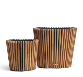 Кашпо TREEZ Effectory - Timberline - Конус - Тёмное дерево