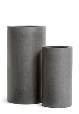 Кашпо TREEZ Effectory - Beton - Высокий цилиндр - Тёмно-серый бетон