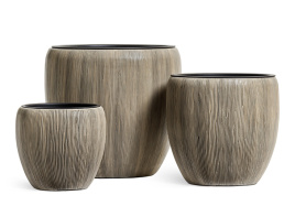 Кашпо TREEZ Effectory - Wow - Конус-Чаша - Капучино