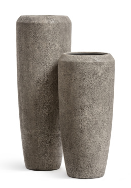 Кашпо TREEZ Effectory - Volcano - Высокий конус Design - Серо-коричневый туф