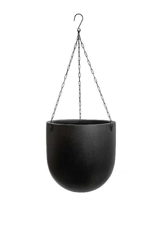 Кашпо TREEZ Effectory - Black Stone - Чаша большая подвесная - Антрацит