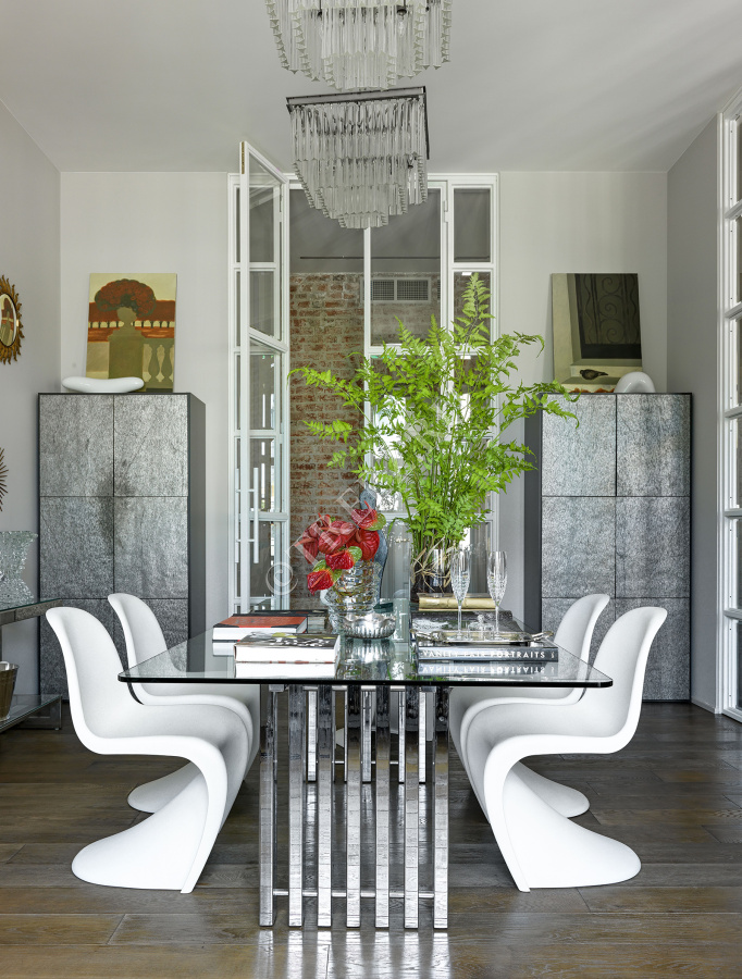 Папоротник Железный в стекле с корнями, землёй, мхом (Арт-объект) фото