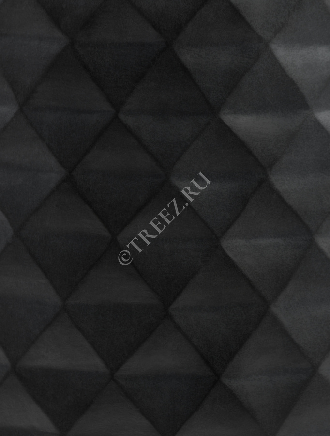 Кашпо TREEZ ERGO - Diamond - Низкая чаша - Антрацит фото