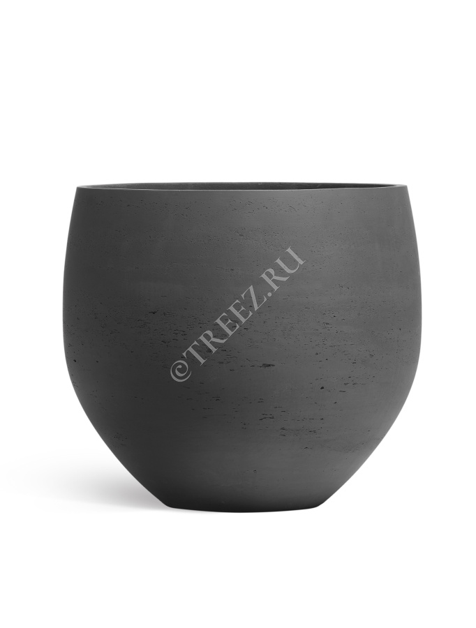 Кашпо TREEZ ERGO - Concrete - Чаша - Тёмно-серый бетон фото
