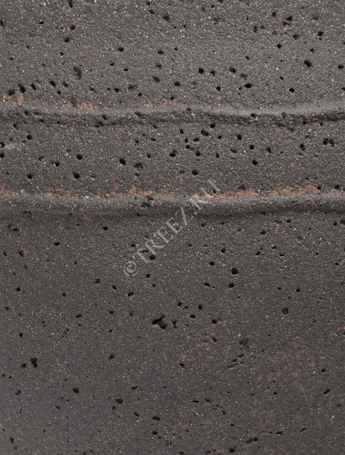 Кашпо TREEZ ERGO - Nero - Чаша - Чёрный туф фото