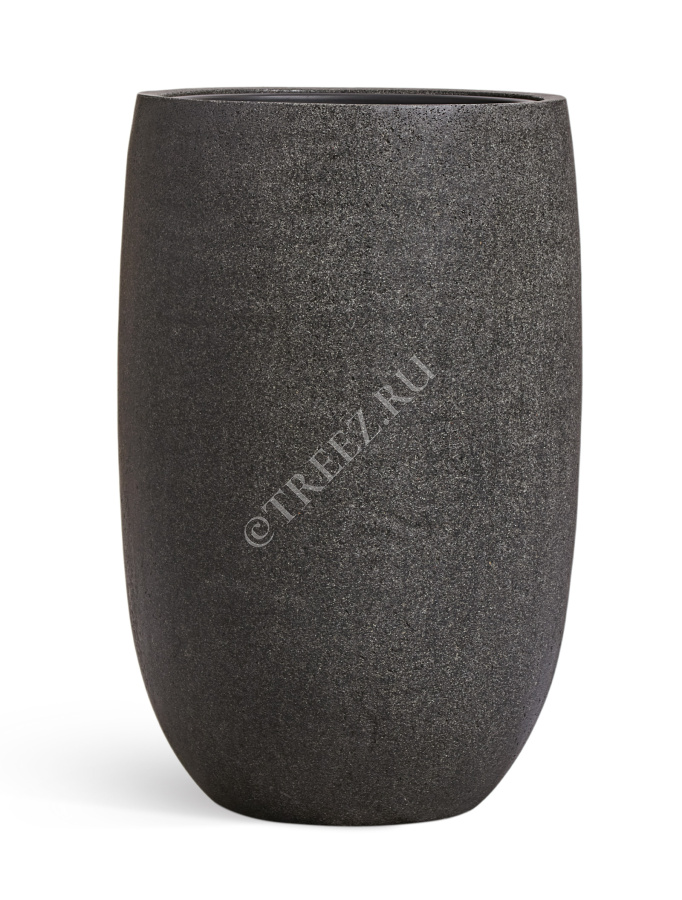 Кашпо TREEZ Effectory - Stone - Высокая чаша - Тёмно-серый камень фото