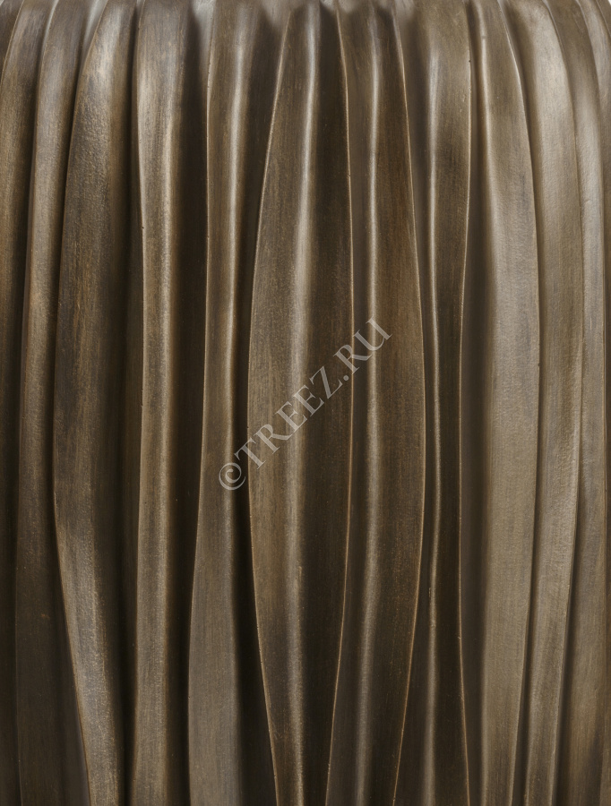 Кашпо TREEZ Effectory - Metal - Чаша Design Wave - Чернёная бронза фото