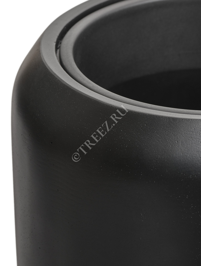 Кашпо TREEZ Effectory - Black Stone - Высокий конус Design - Антрацит фото