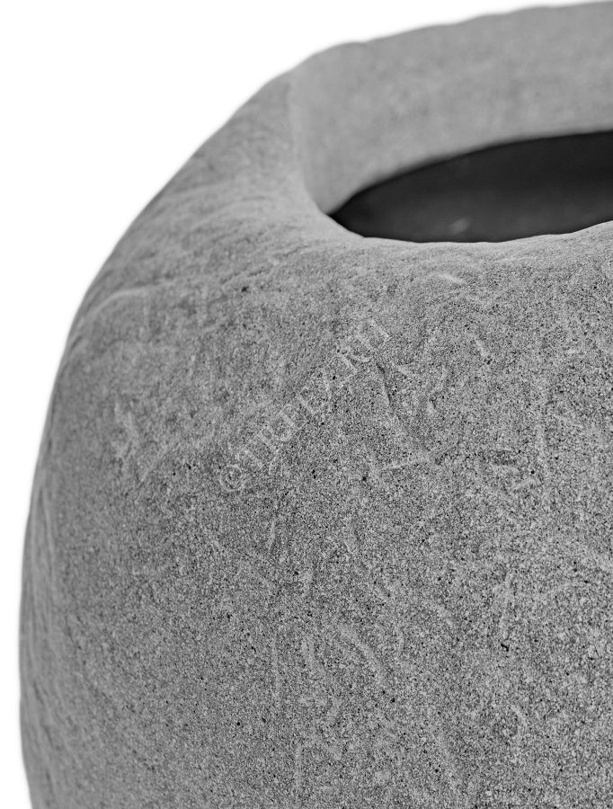 Кашпо TREEZ Effectory - Organic - Сфера - Серый ледник фото