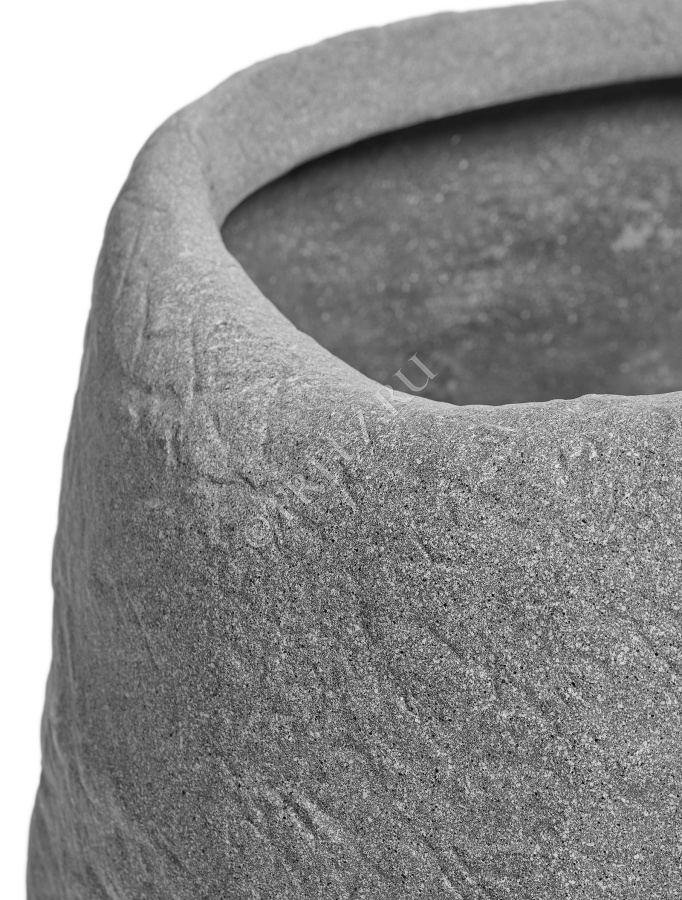 Кашпо TREEZ Effectory - Organic - Высокая чаша - Серый ледник фото