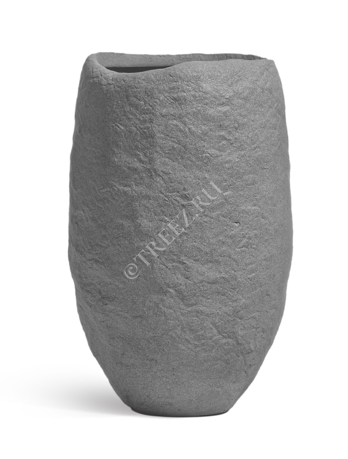Кашпо TREEZ Effectory - Organic - Высокая чаша - Серый ледник фото