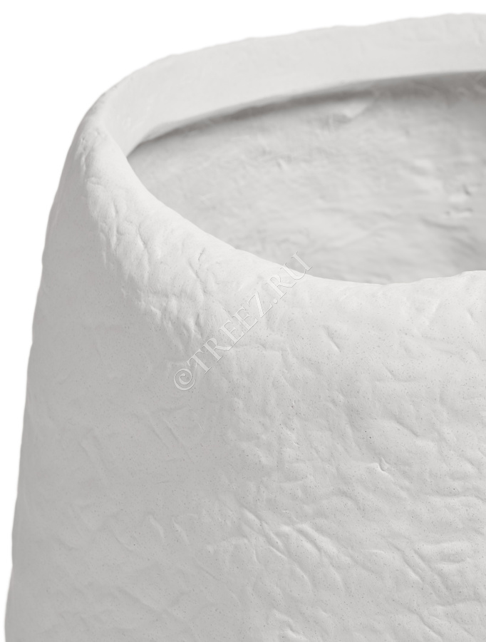 Кашпо TREEZ Effectory - Organic - Высокая чаша - Белый камень фото