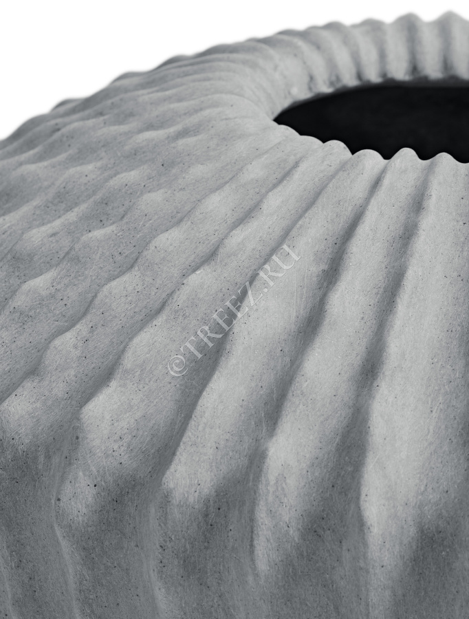 Кашпо TREEZ Effectory - Moho - Сферическая Design-ваза - Дымчато-серый песок фото