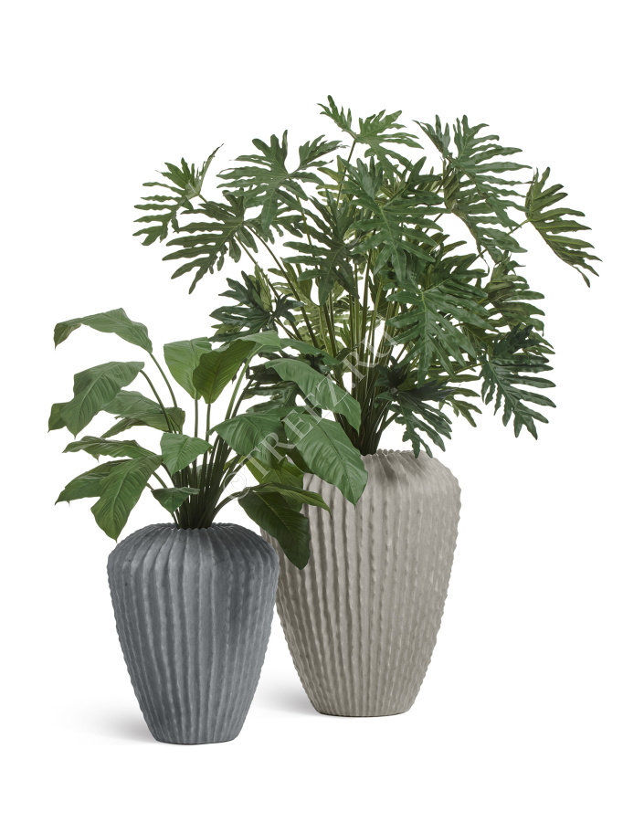 Кашпо TREEZ Effectory - Moho - Высокий Design-конус - Белый песок фото