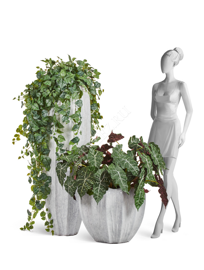 Кашпо TREEZ Effectory - Aura - Чаша - Жемчужный лак фото