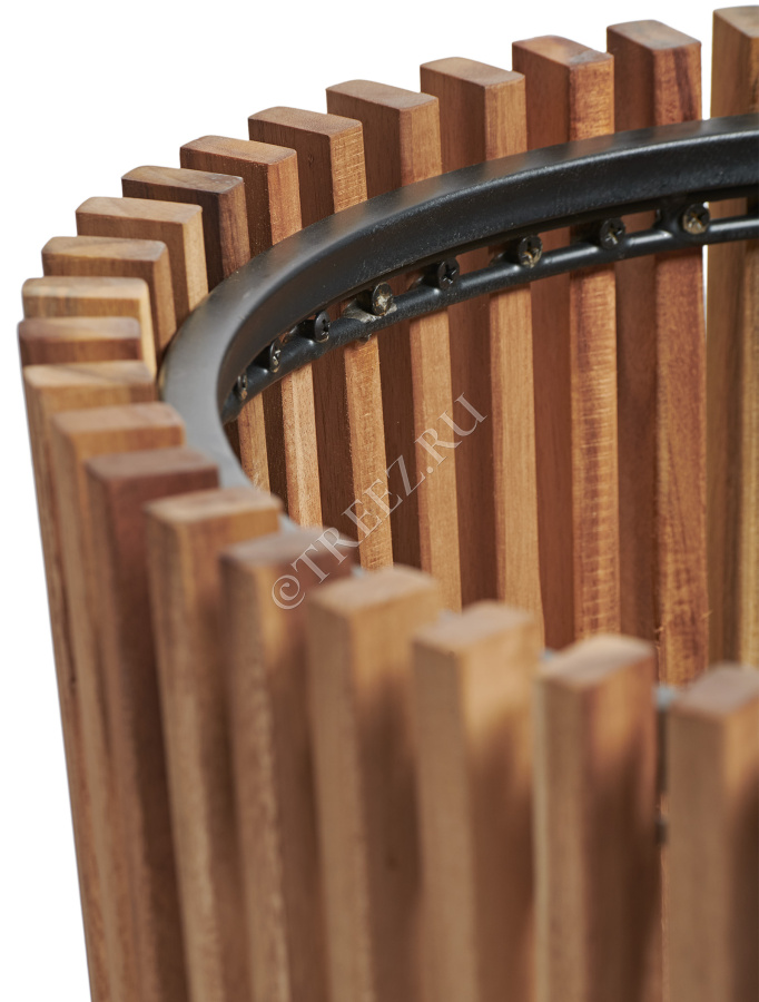 Кашпо TREEZ Effectory - Timberline - Высокий конус - Тёмное дерево фото