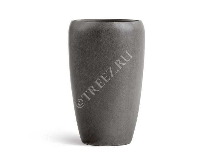 Кашпо TREEZ Effectory - Beton - Высокий округлый конус - Тёмно-серый бетон фото