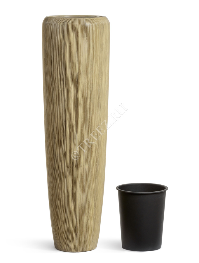 Кашпо TREEZ Effectory - Wow - Высокий конус Design - Песчаная дюна фото