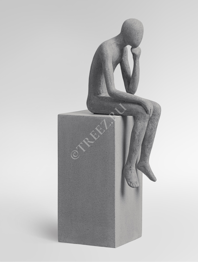 Скульптура TREEZ Effectory - Philosopher's Stone - Размышления о жизни - Дымчато-серый песок фото